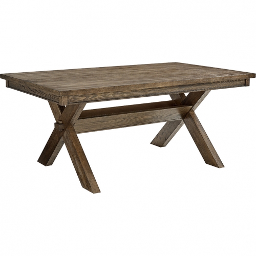 Turino 70" Dining Table in Rustic Umber Finish Wood